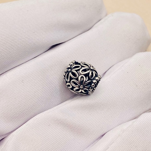 EUC Pandora 790890 Sterling Silver Wildflower Walk Openworks Bead - RETIRED - Picture 5 of 10